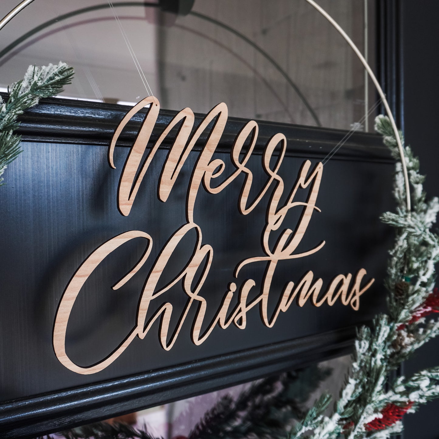 Merry Christmas Wreath Sign