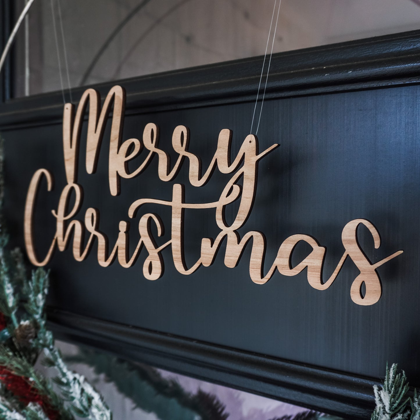 Merry Christmas Wreath Sign