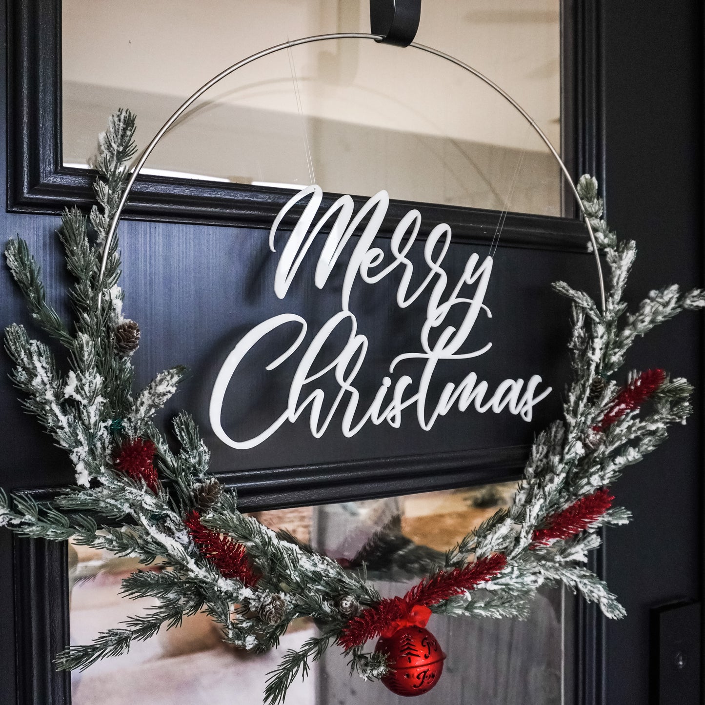 Merry Christmas Wreath Sign