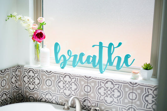 Breathe - Script Word Sign