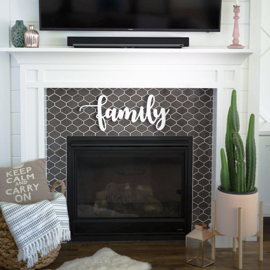 Family - Script Word Sign