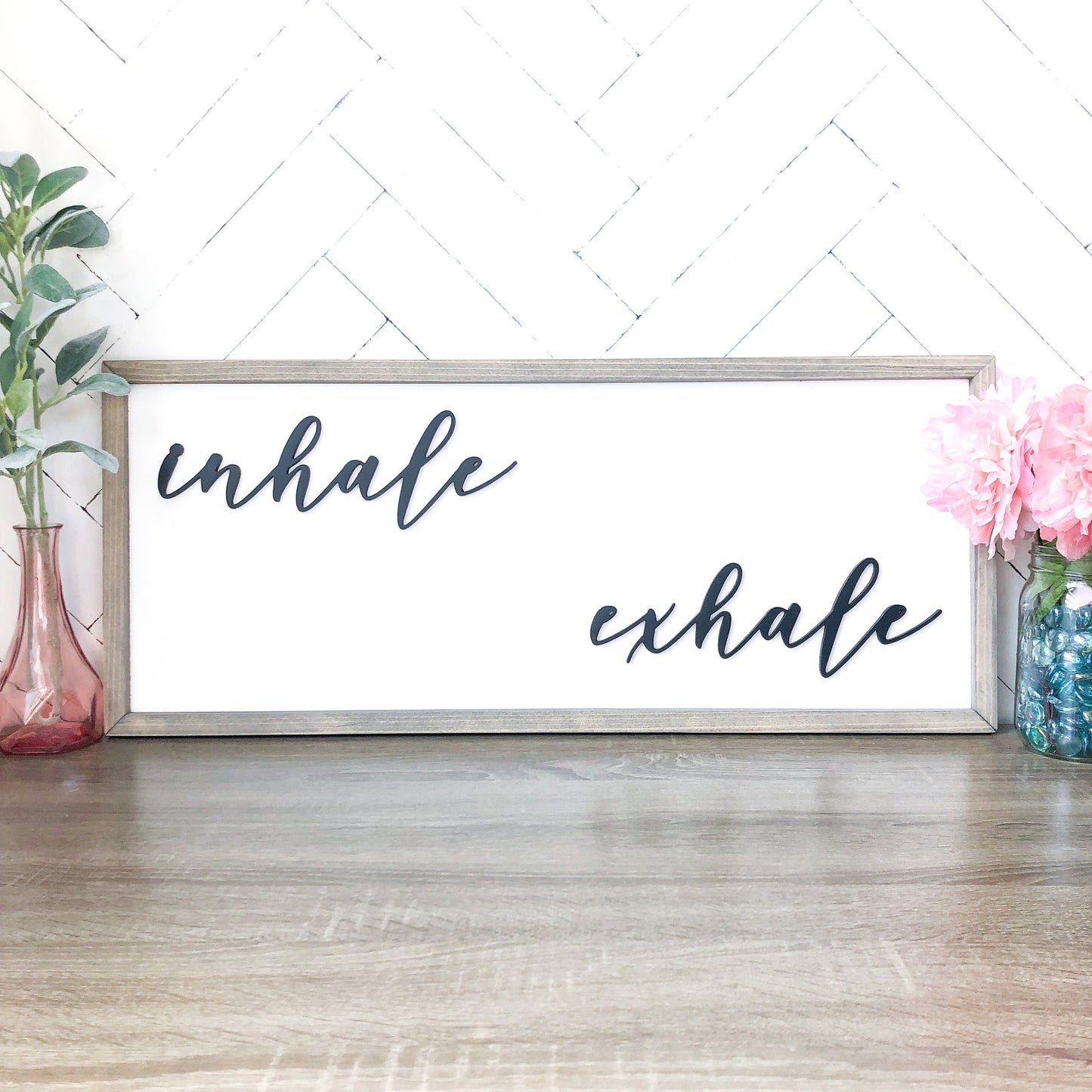 Inhale Exhale 3D Sign