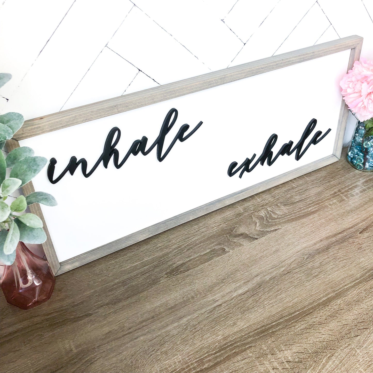 Inhale Exhale 3D Sign